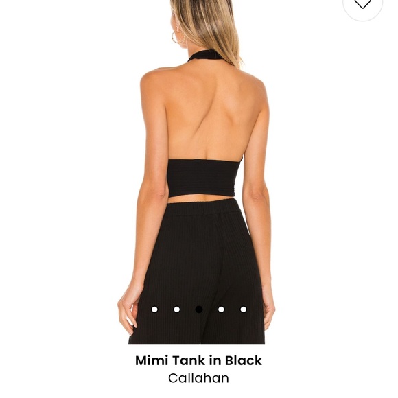 Revolve x CALLAHAN Black Cropped Halter Top - Picture 2 of 4
